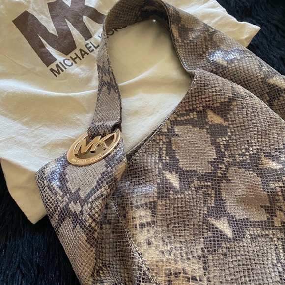 Michael Kors Fulton Hobo Python Bag - Picture 3 of 3
